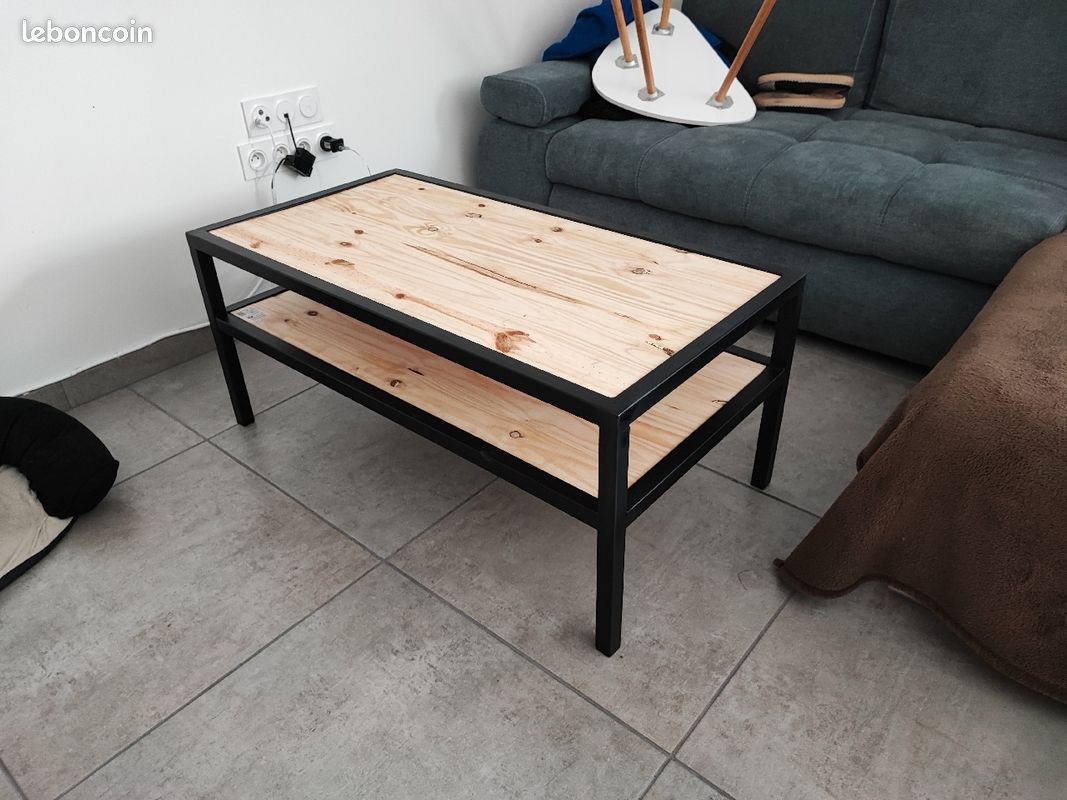 Table basse style industriel (image 2)