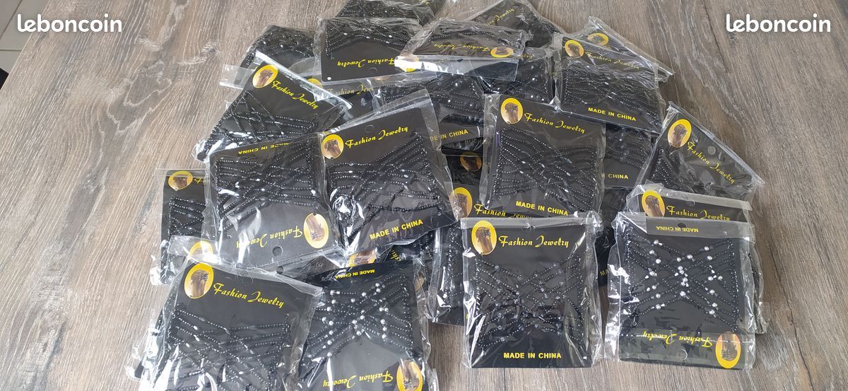 Lot 36 barrettes magiques noires neuves special revendeur (image 2)