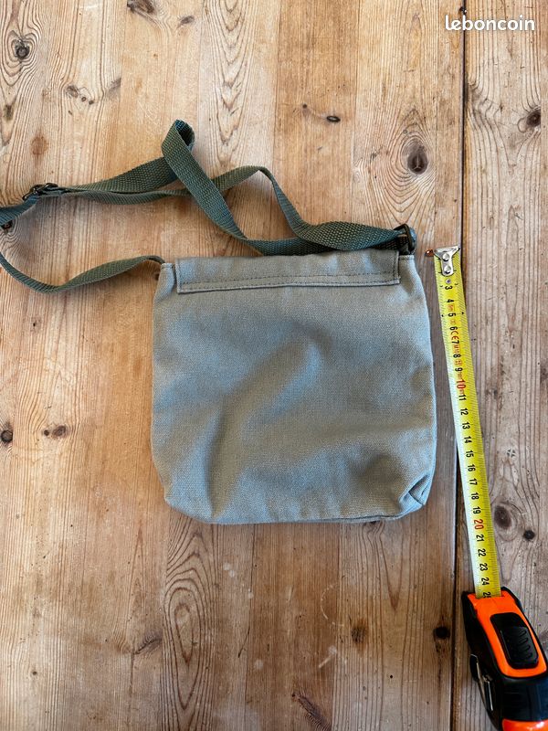 👜 Sac bandoulière toile kaki brodé papillons – Pratique & original (image 4)
