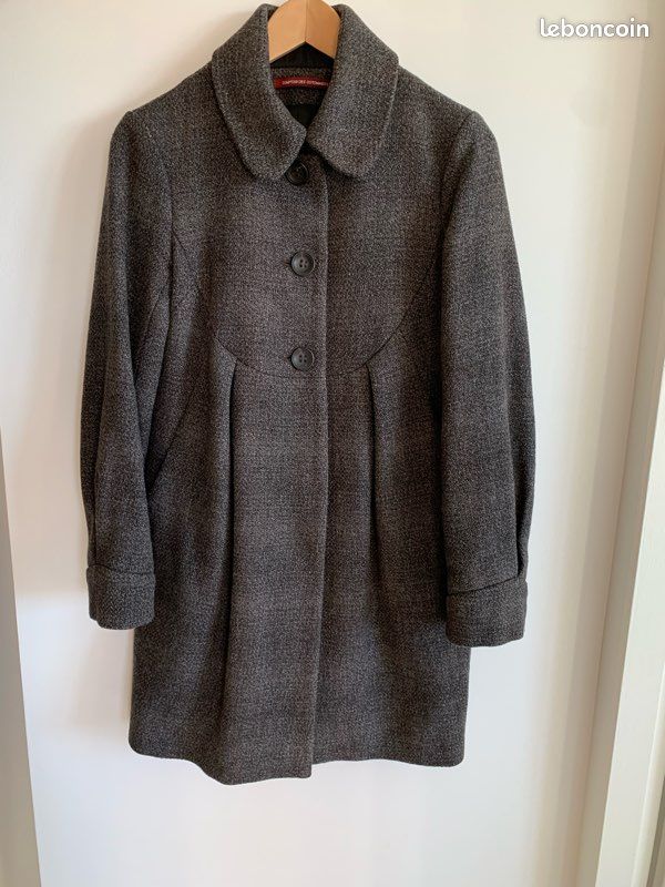 Manteau en laine (70%) Comptoir des Cotonniers en Coupe Cintré