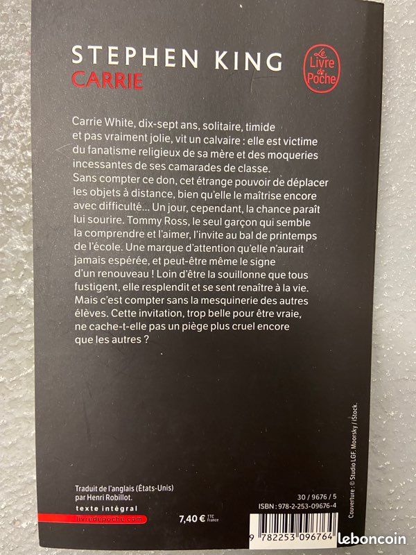 Livre Carrie : Stephen King (image 2)