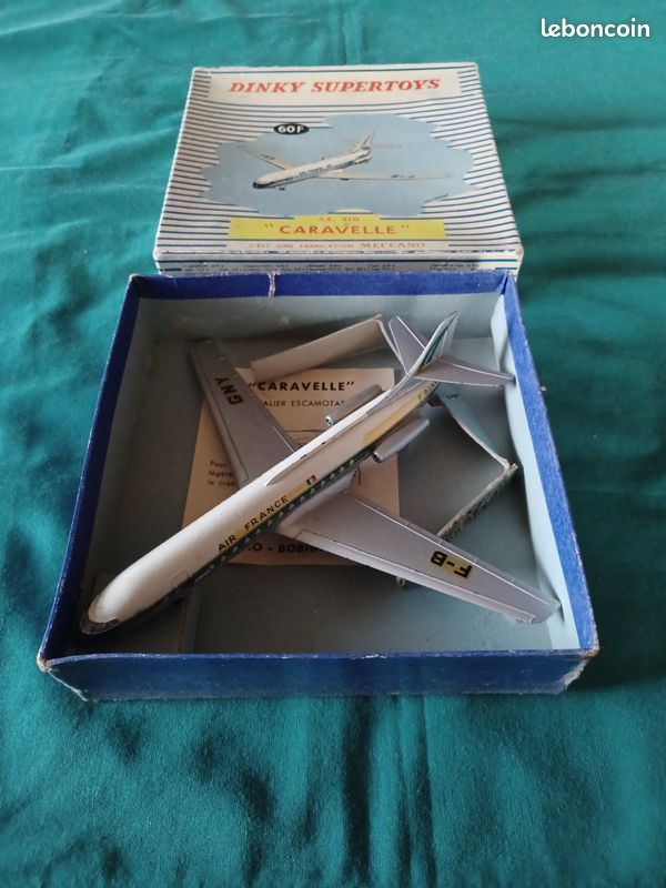 Avion Miniature Dinky Super Toys – Caravelle SE 210 Air France – 60F – Métal France