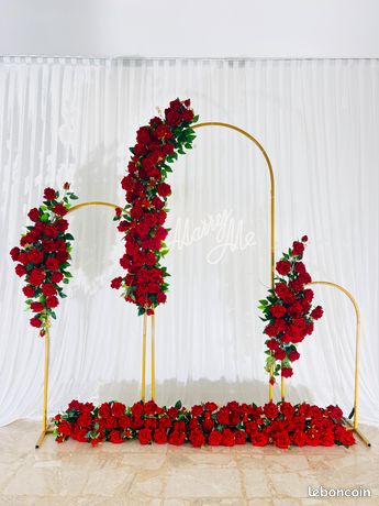 Lot De 3 Arches Métalliques Dorées Mariage – 185 Cm, 156 Cm, 115 Cm – Arche Ballon, Arche Jardin, Décoration Élégante Réutilisable
