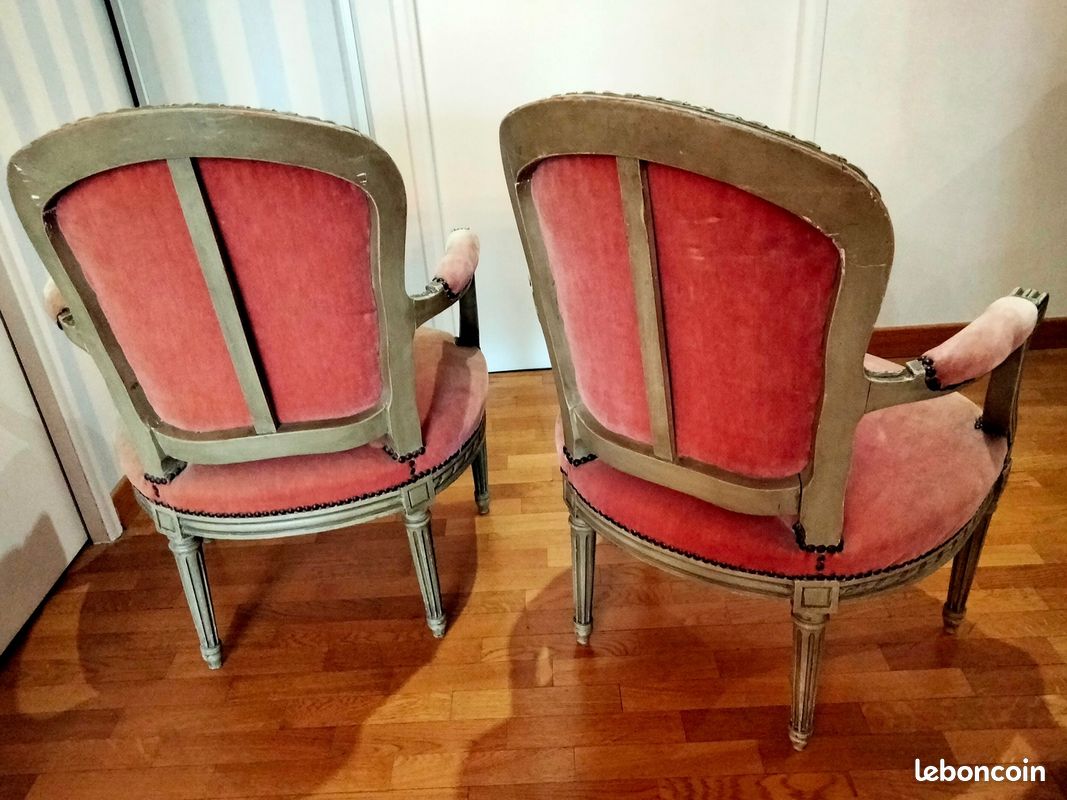 Paire de fauteuils style Louis XVI (image 2)