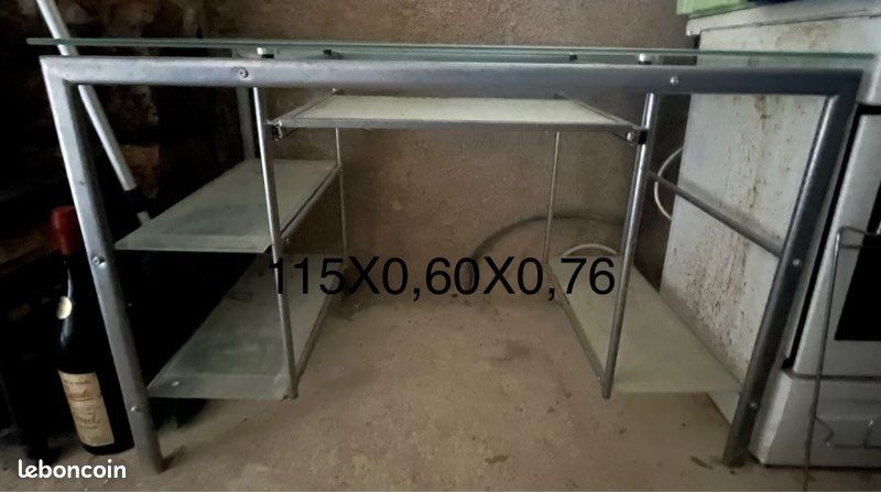 Bureau en verre poli (image 2)