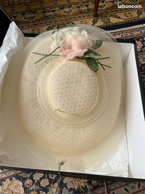 Chapeau beige mariage FRANCK & FILS (image 7)