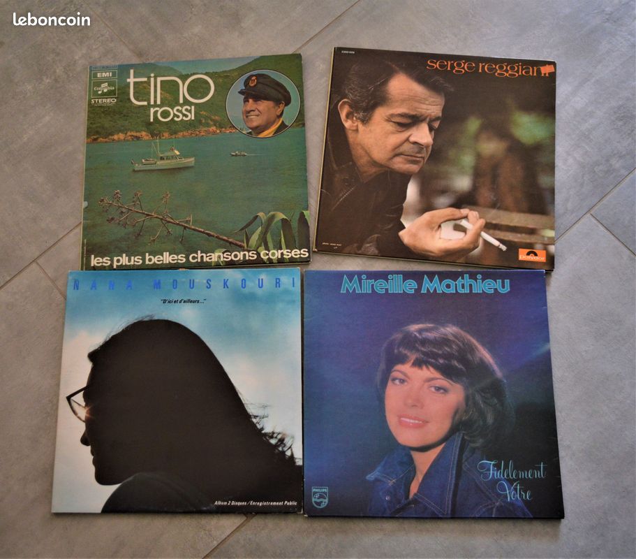 Lot 12 vinyles 33 tours "variété française" (image 1)