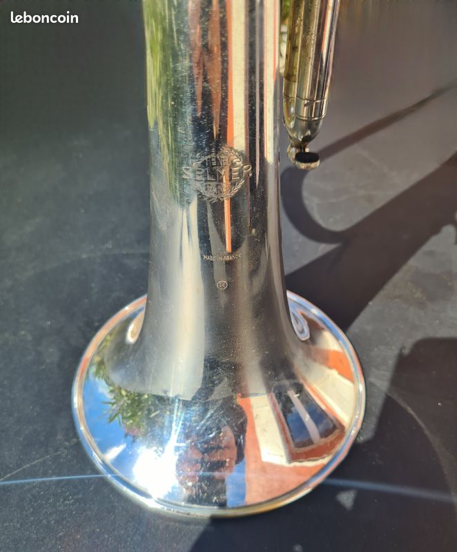Bugle/Flugelhorn Selmer argenté en Sib des années 1960-1970 (image 4)