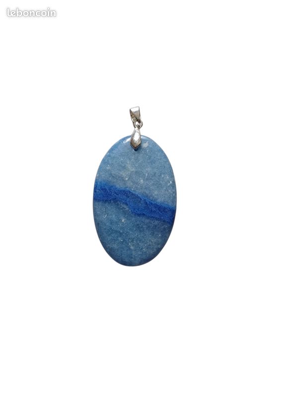 Pendentif en aventurine bleue (image 1)