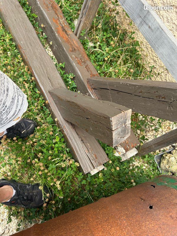 2 poutres en bois massif pour terrasse ou charpente (image 2)