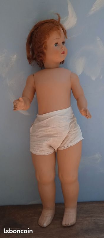 Poupée SNF Monique Celluloïd Vintage - Yeux Dormeurs Riboulants (petit Accident)