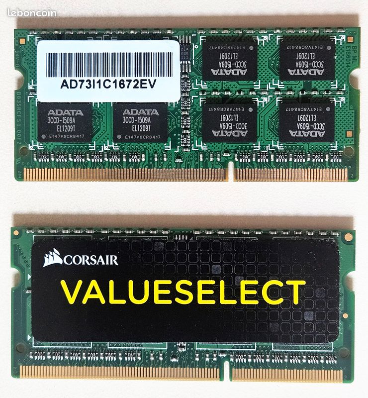 ADATA Barette Mémoire 8GB DDR3 pour Ordinateur de bureau