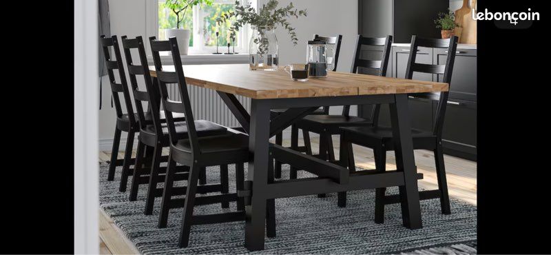 Skogsta Ikea Black Dining Room Table Table IKEA SKOGSTA Ameublement
