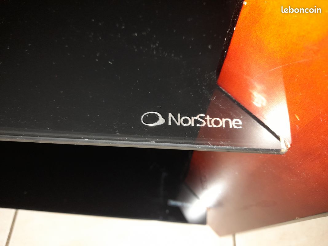 Meuble télé noir et bois Norstone (image 4)