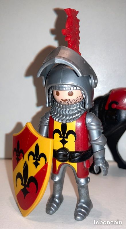 Bouclier Playmobil Rond Noir Et Doré - Référence 11859 - Occasion