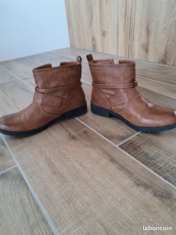 Bottines marron camel 39 (image 5)