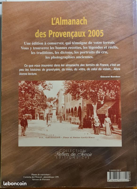 Livre connaissance GERARD BARDON "L'ALMANACH DES PROVENCAUX" (image 3)