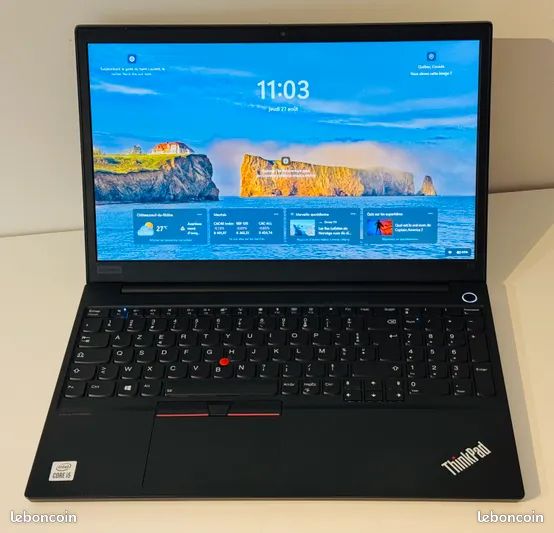 Lenovo ThinkPad E15 / Intel Core I5-10210U 1.60GHz / Mémoire 16 Go DDR4 / Stockage SSD NVMe de 512 Go / Windows 11 Pro (image 2)