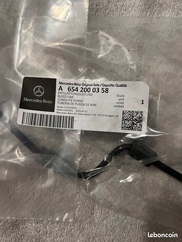 Conduite flexible tuyau durite de vide purge de carburant Mercedes A6542000358 neuf original (image 2)