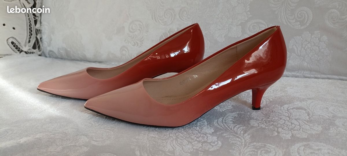 Escarpins Vernis Escarpin Degrade Escarpins Rouge Dégradé Rose