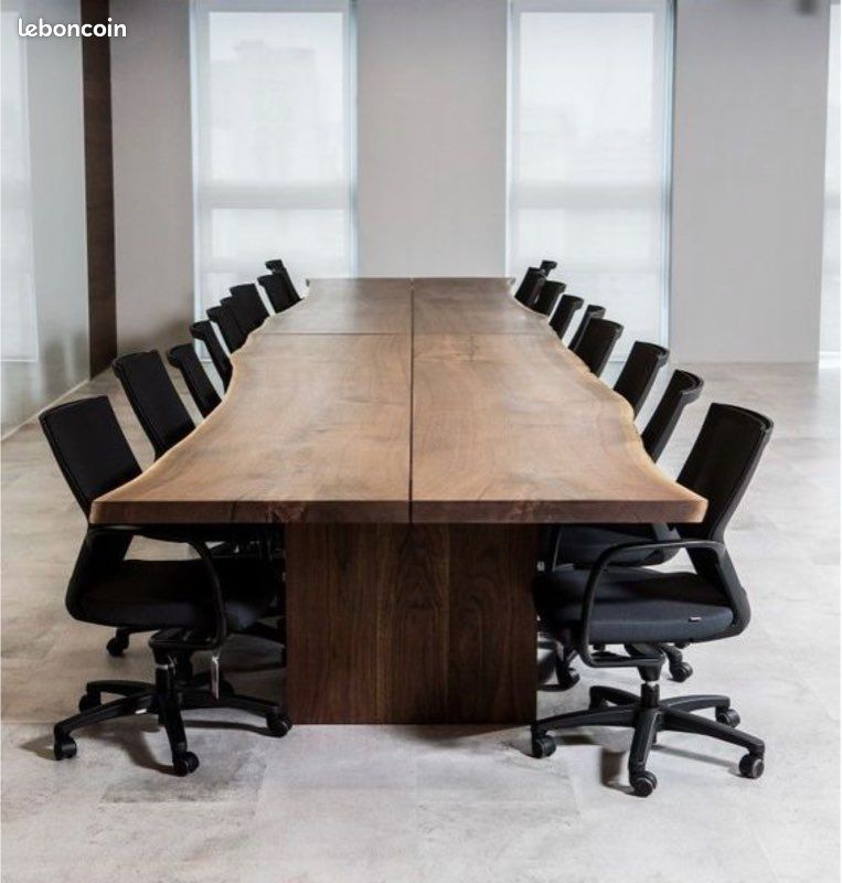 Table de Réunion Bureau de Travail Bois Massif Sur Mesure (image 10)