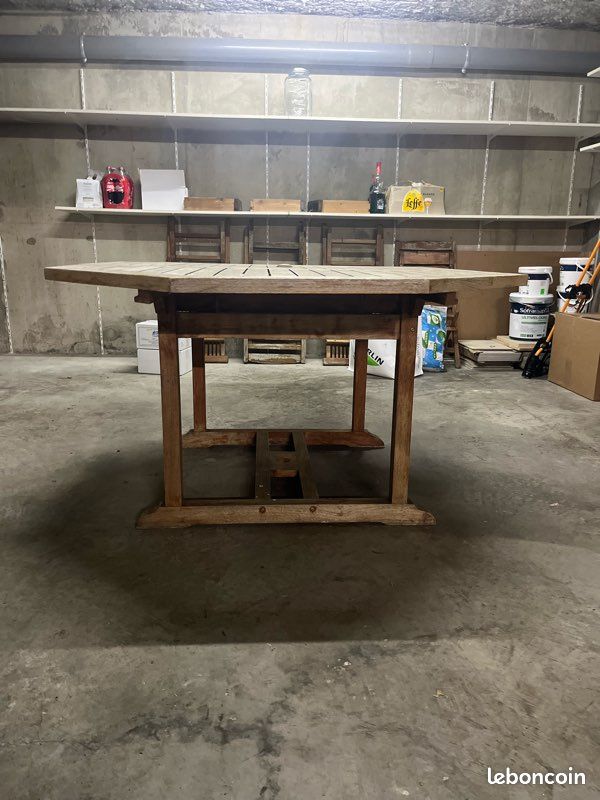 Table teck et chaises (image 4)