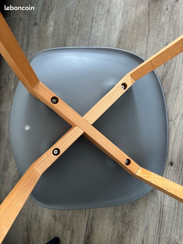 Lot de 2 chaises scandinaves grises (image 14)