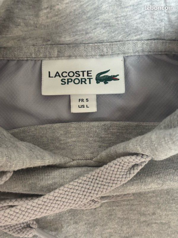 Sweat Lacoste à capuche taille S gris (image 11)