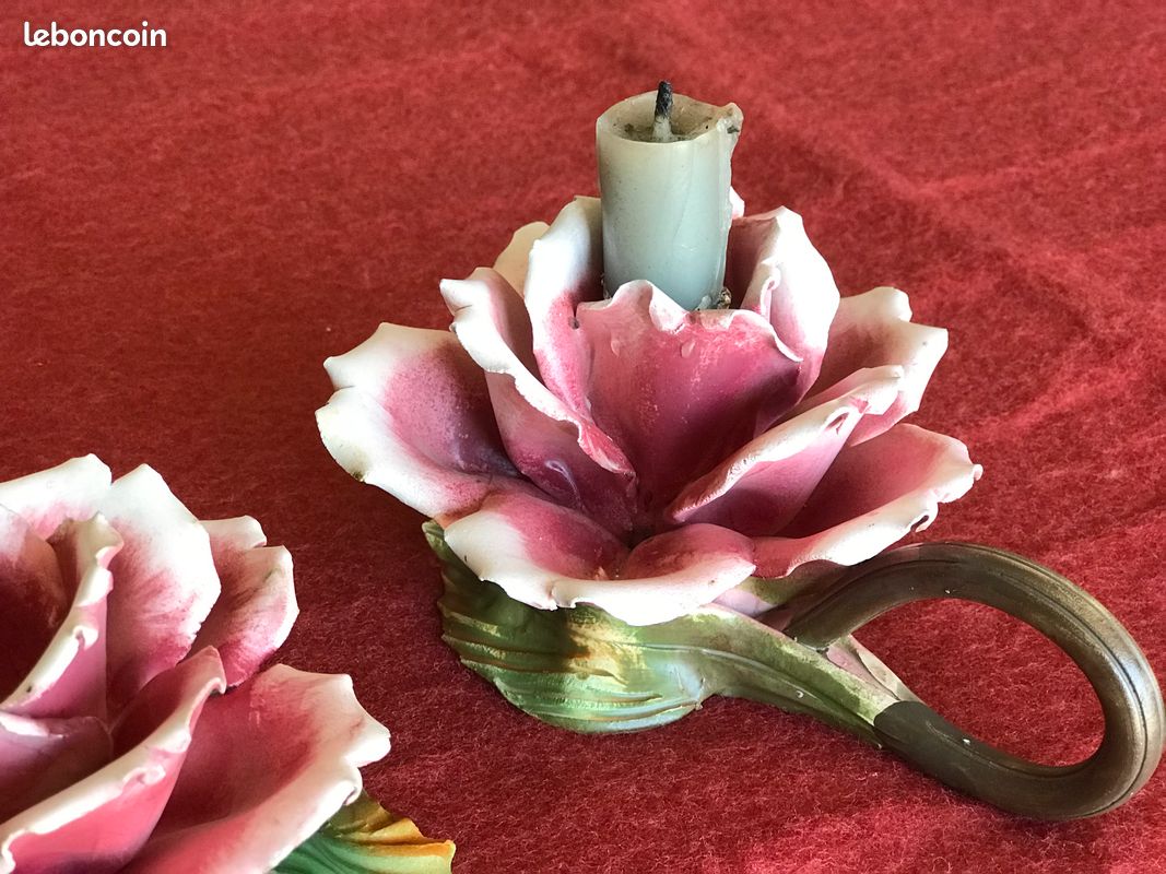 Duo de roses en biscuit (image 3)