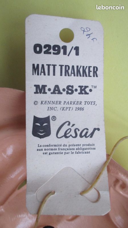 Masque César Matt Trakker Vintage – Avec étiquettes, Collection