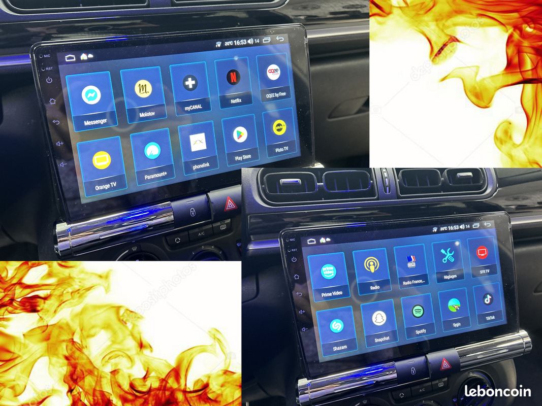 Citroën C3 (3) BlueHDi 100 BVM Feel * véritable ANDROID haut de gamme* 35000 kms * KIT CARBONE (image 8)