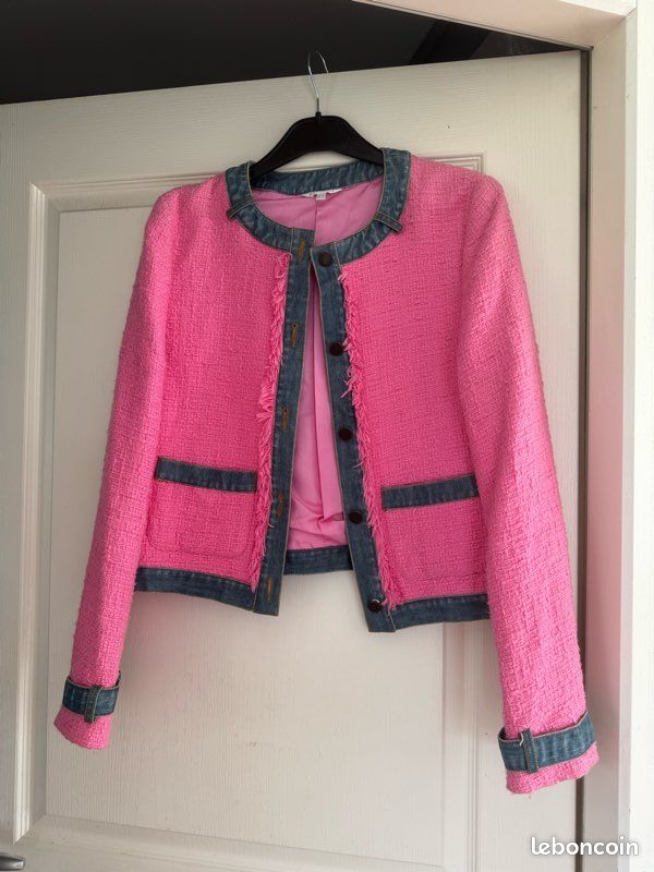Haut Femme Kookaï Rose – Taille 2 – Manches 3/4 – Coton – Très Bon état