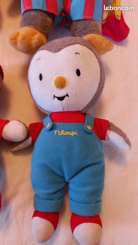 Lot De 2 Peluches T'choupi En Très Bon état - Occasion Pour Enfants