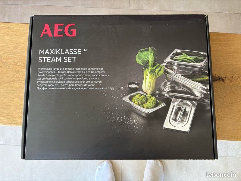 Set De 2 Bacs Vapeur Gastronorme Inox - 387889400/9 - Pour Four Electrolux AEG
