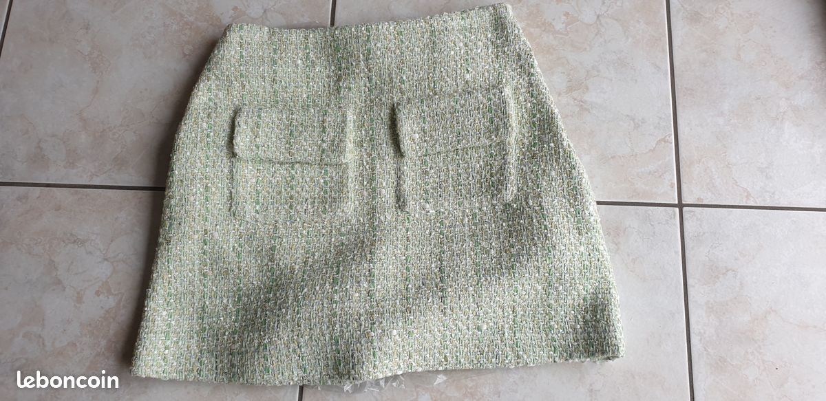 Jupe courte MAJE verte taille M (image 6)