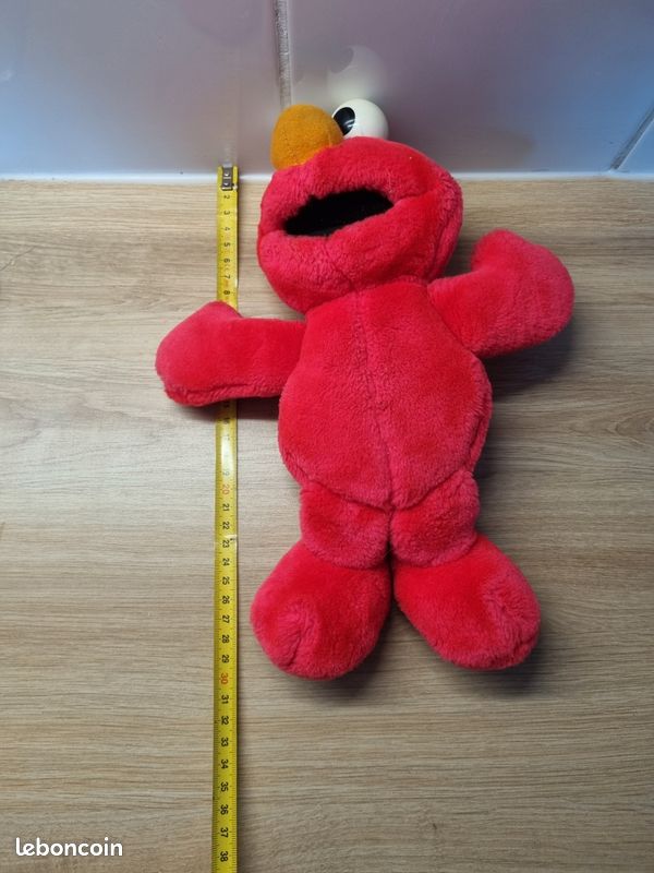 ancienne peluche elmo rock roll 1998 Tyco Toy Guitare Deco Rétro