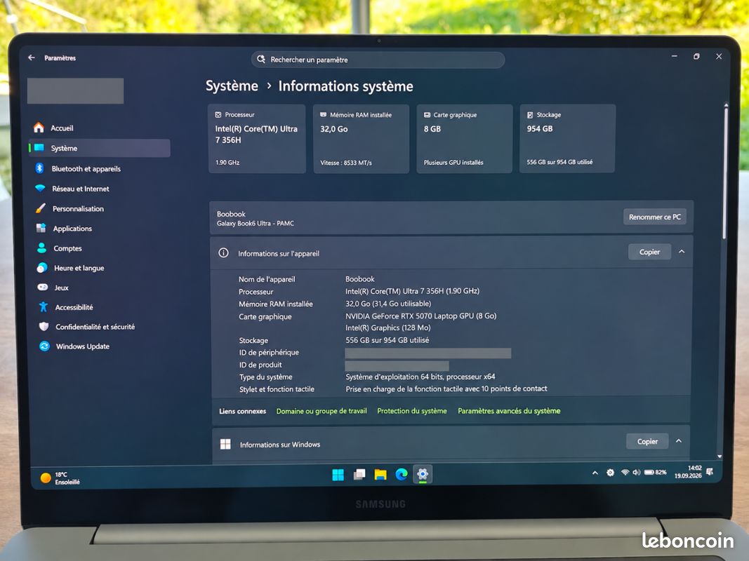 Samsung Galaxy Book6 Ultra 16" – RTX 5070 – 32 Go RAM – 1 To SSD – OLED tactile 120 Hz (image 5)
