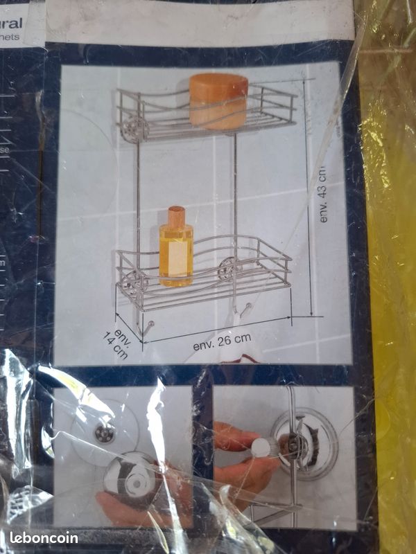 Etagère de douche 2 niveaux (image 3)