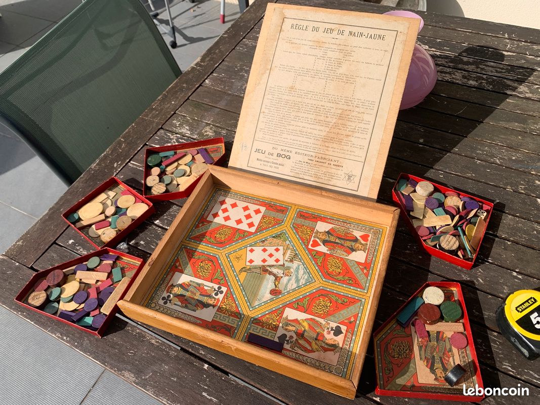 Ancienne boîte de jeu de Nain Jaune avec plateau et jetons - Jeux & Jouets