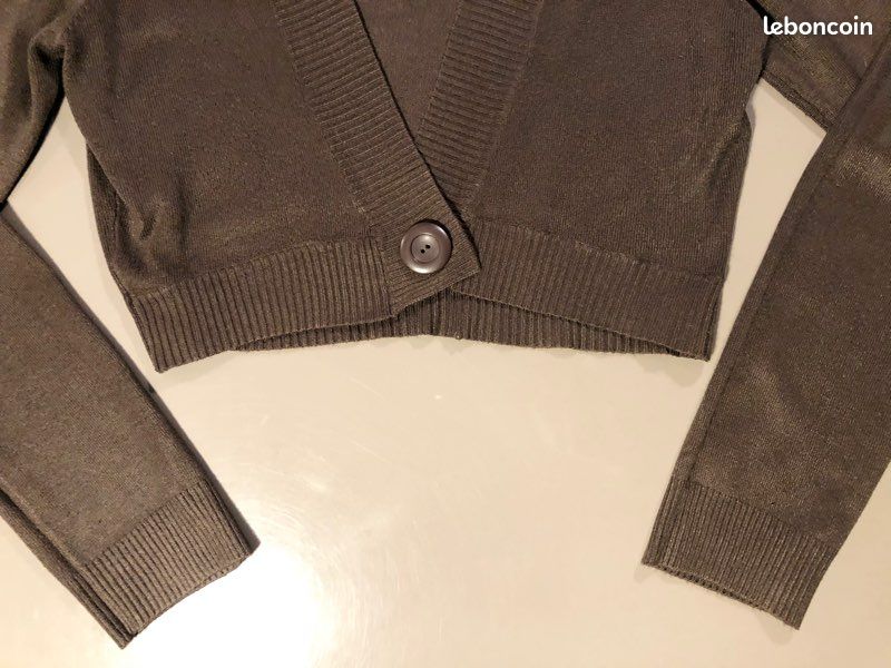 Gilet court / Boléro marron taille 38/40 La Redoute très bon état (image 5)