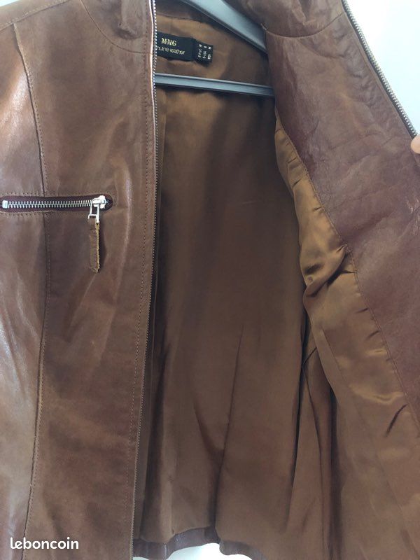 Veste en cuir Original Mango Vêtements