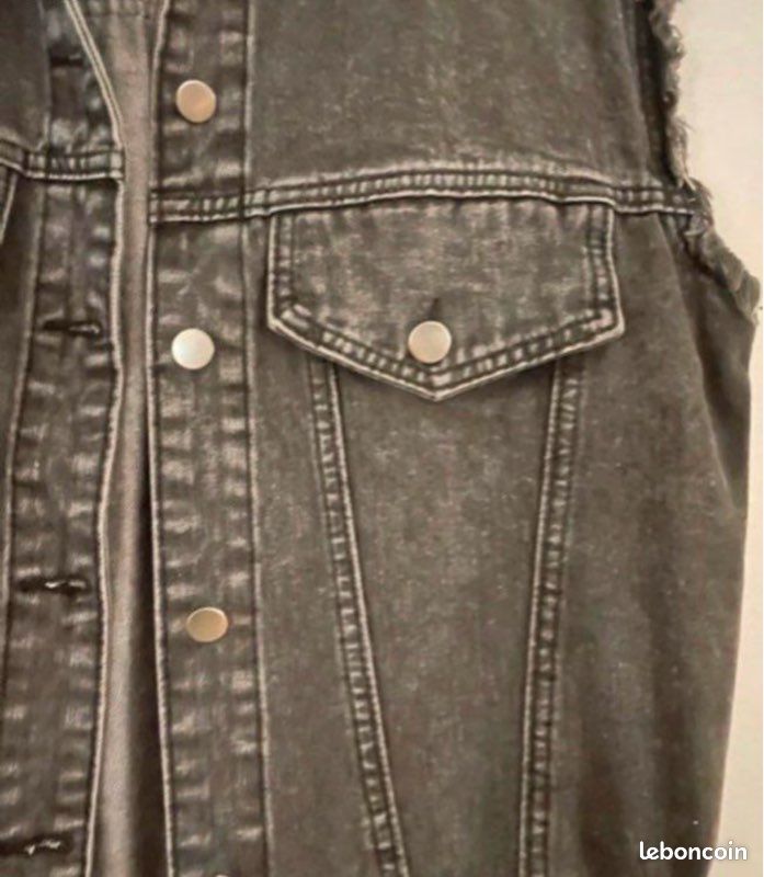 Veste Jean Noir Délavée - Allison (image 9)