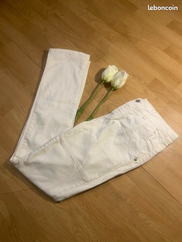 Jean blanc Cotton Belt (image 1)