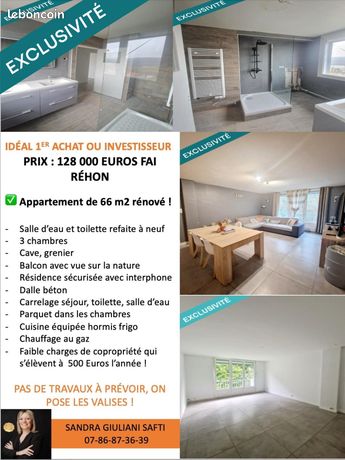 Appartement 4 pièces 66 m²