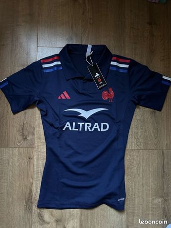 Maillot Collector Rare Équipe De France Rugby 7 - Blanc - Taille XL - Neuf Avec étiquettes - Adidas
