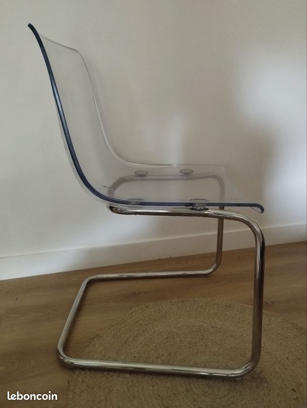 Lot de 4 chaises chrome (image 1)