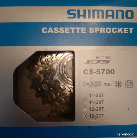 Cassette Shimano 105 10 Vitesses 12-25t Pour Vélo De Route - Occasion