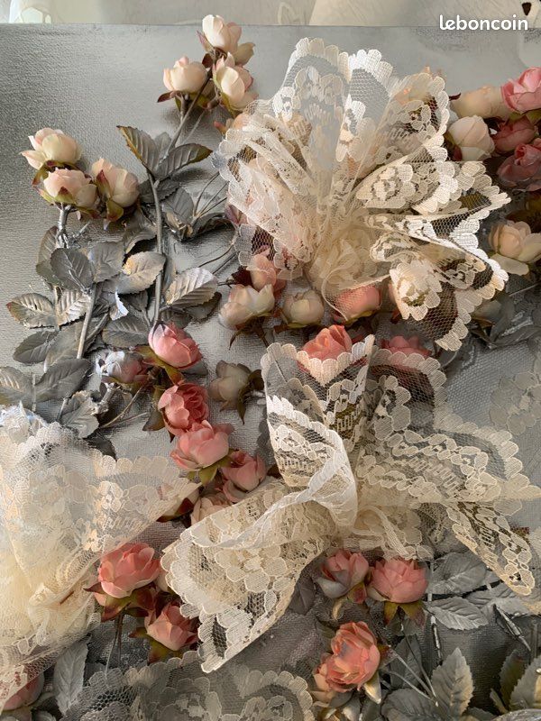 Création tableau fleurs shabby (image 1)