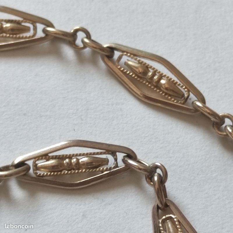 ANCIENNE CHAÎNE DE Montre Gousset Plaqué Or Maille Filigrane / Bracelet . EUR 45,00 - FR
