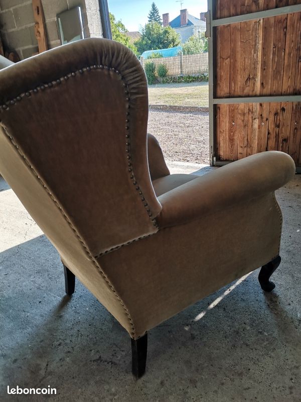 Fauteuil ancien genre anglais (image 5)